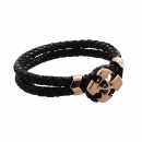 Bracelet of leather and gold