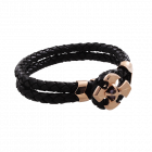 Bracelet of leather and gold